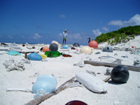 Marine debris on Green Island, Kure Atoll